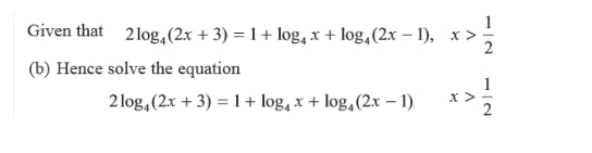 Logarithmic Equations-Example 2